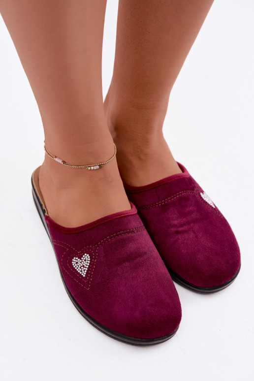 Slippers in burgundy color Inblu CF000052