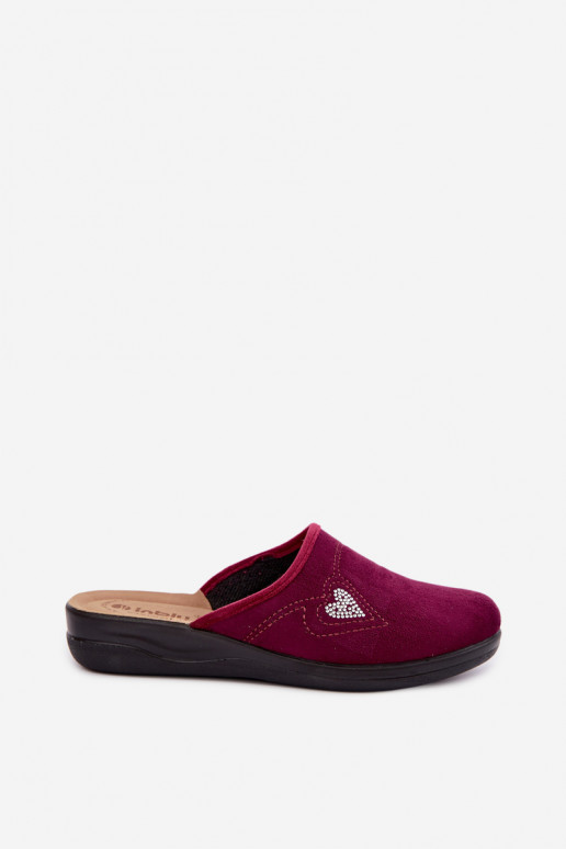 Slippers in burgundy color Inblu CF000052