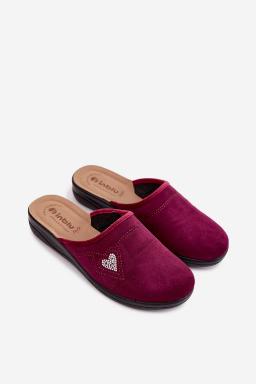 Slippers in burgundy color Inblu CF000052