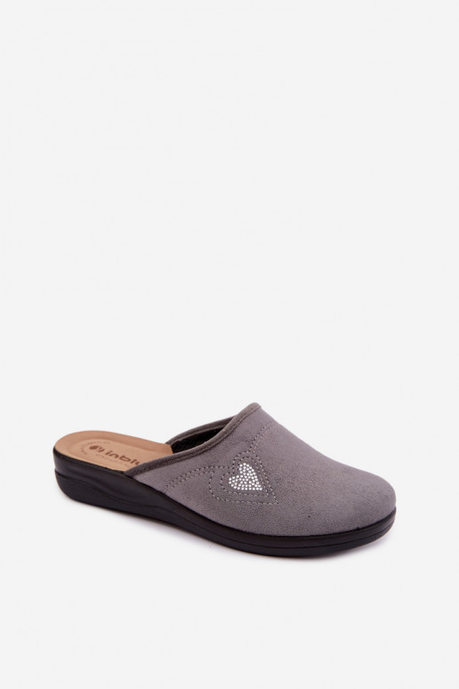 Slippers in gray color Inblu CF000052