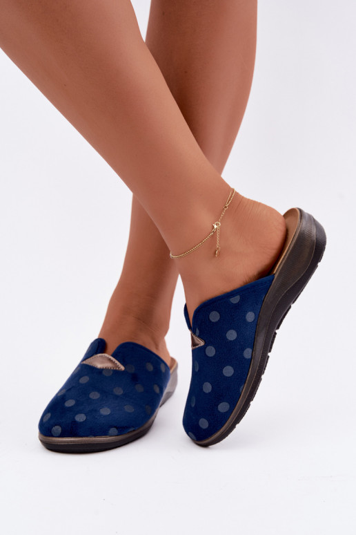 Damskie klapki Inblu OD000014 ciemnoniebieskie
