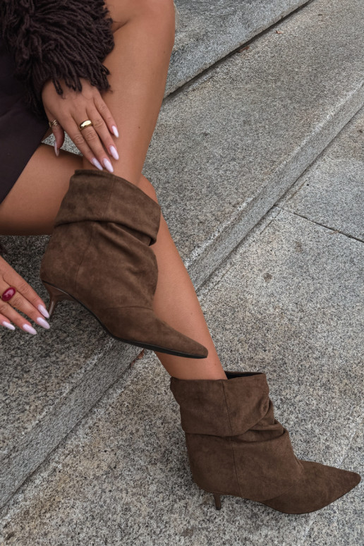 Chaki slip-on ankle boots with heels Loralia