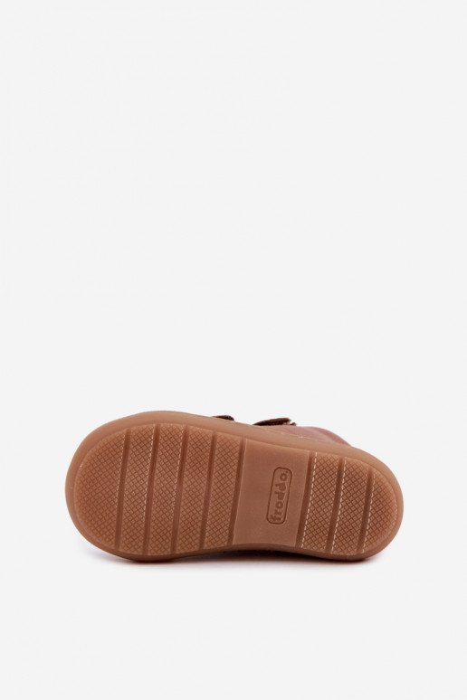 Rudos spalvos vaikiški odiniai batai Barefoot Froddo G2130328-2