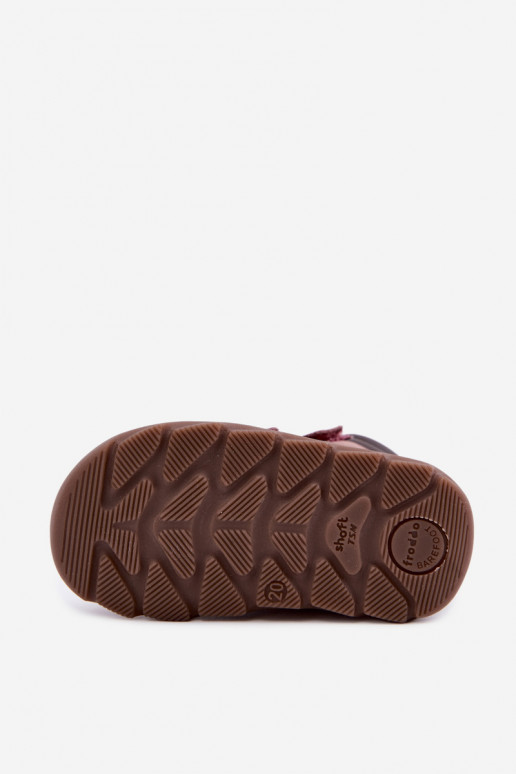 Różowe dziecięce skórzane buty Barefoot Froddo G2110150-5