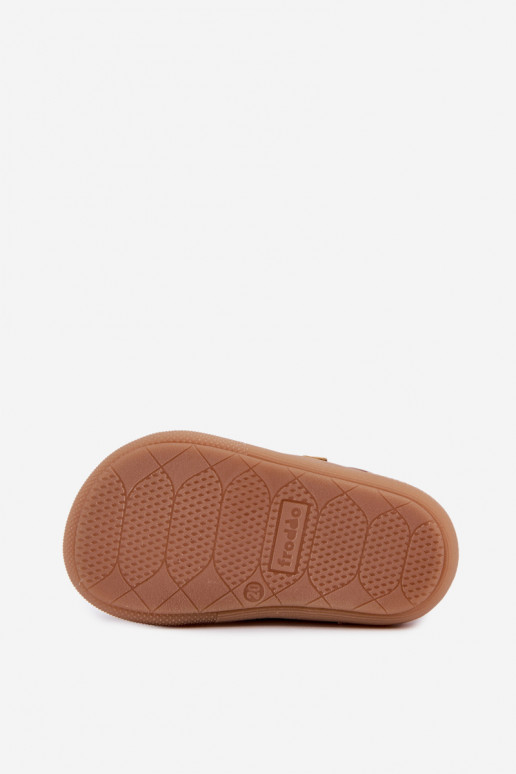 Brązowe dziecięce skórzane buty Barefoot Froddo G2130380-2