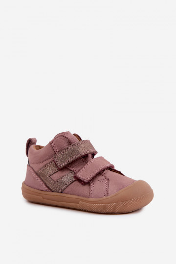 Leather shoes for kids Barefoot FRODDO G2130380-3 in pink