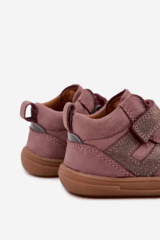 Leather shoes for kids Barefoot FRODDO G2130380-3 in pink