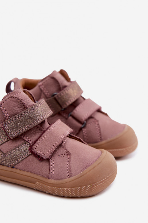 Leather shoes for kids Barefoot FRODDO G2130380-3 in pink