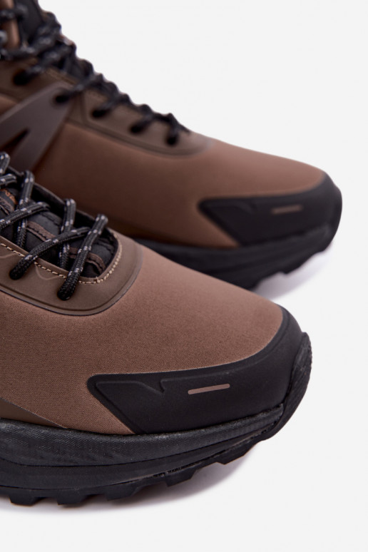 Insulated hiking boots for men waterproof in brown Koby