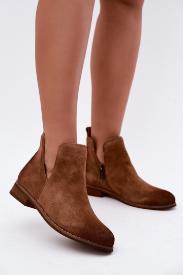 Leather Suede Ankle Boots Vinceza 133142 Light Brown 2
