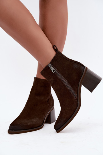 Leather Insulated Heel Boots Vinceza 133100 Chocolate Brown 2