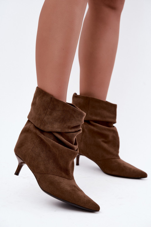 Chaki slip-on ankle boots with heels Loralia