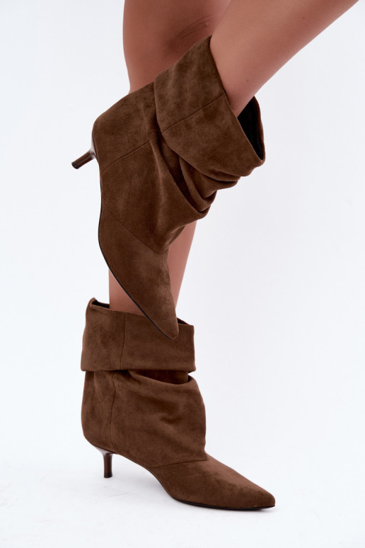 Chaki slip-on ankle boots with heels Loralia