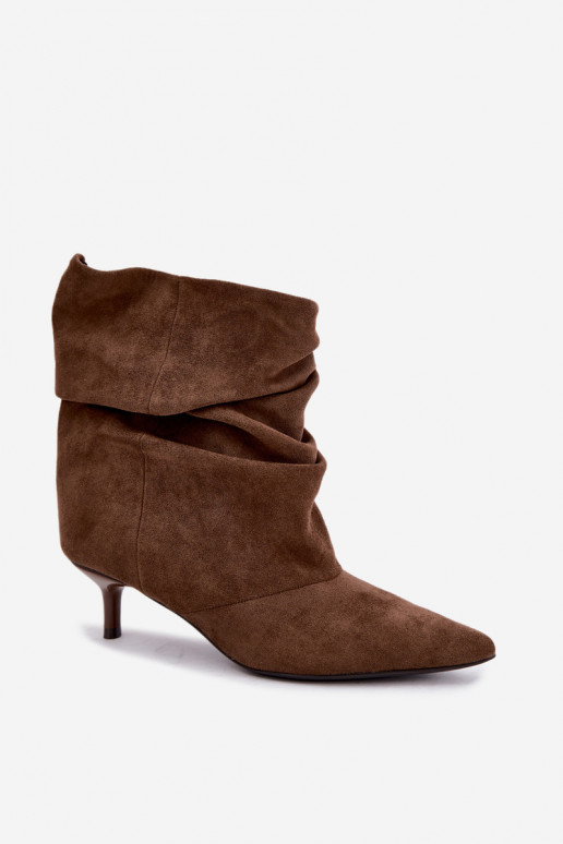 Chaki slip-on ankle boots with heels Loralia