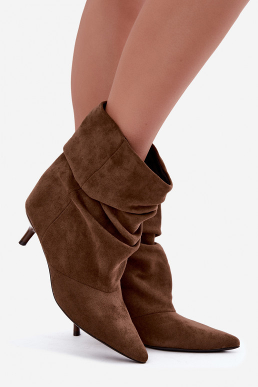 Chaki slip-on ankle boots with heels Loralia
