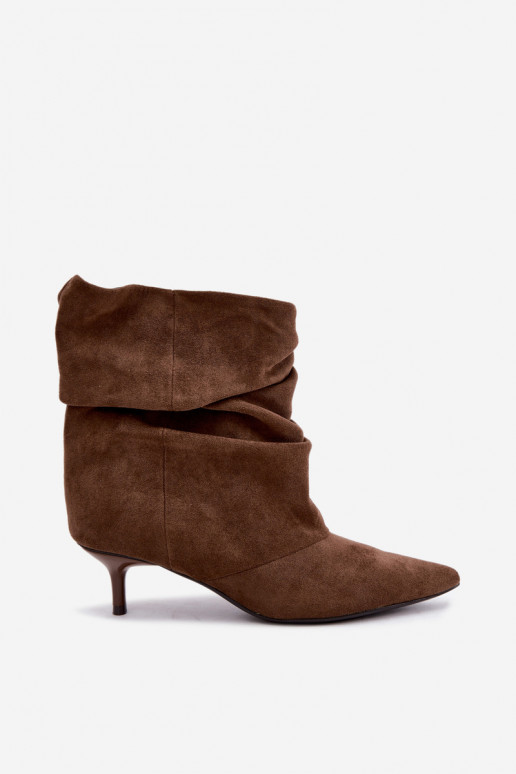Chaki slip-on ankle boots with heels Loralia