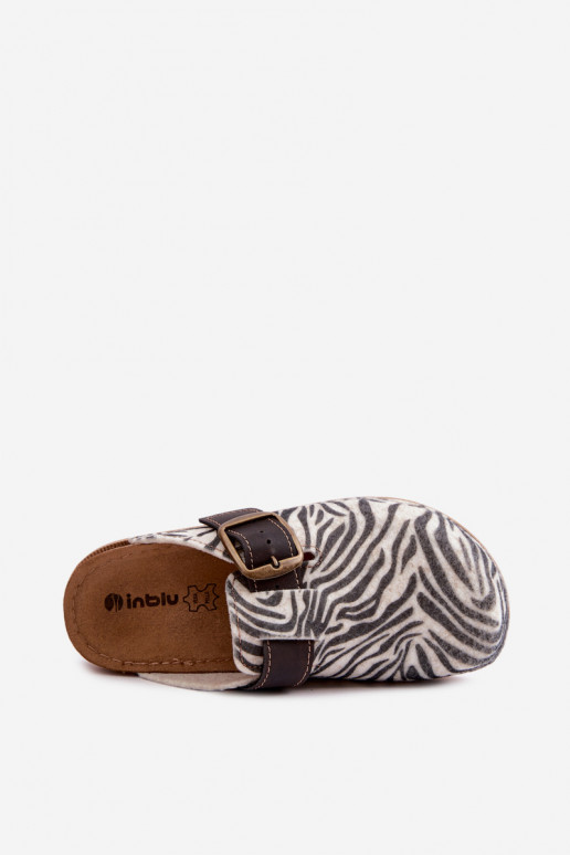 Zebra women's clogs with buckles DJ000016