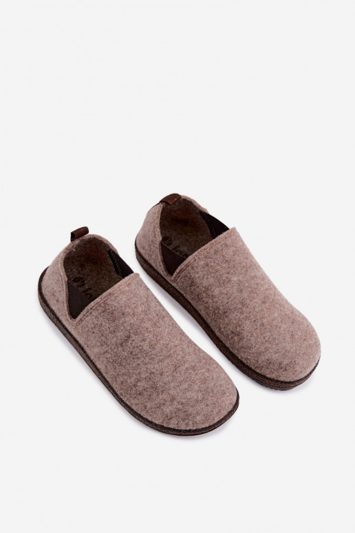 Sand-colored women's home slippers Inblu NL000013