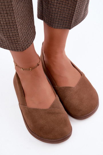 Barefoot ballet flats in faux suede in brown Mirelia