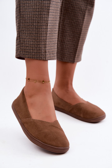 Barefoot ballet flats in faux suede in brown Mirelia 2
