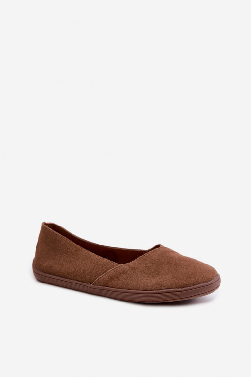 Barefoot ballet flats in faux suede in brown Mirelia