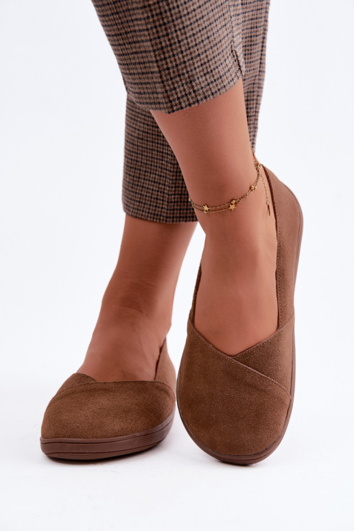 Barefoot ballet flats in faux suede in brown Mirelia