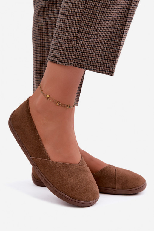 Barefoot ballet flats in faux suede in brown Mirelia
