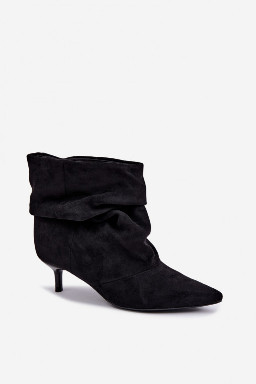 Slip-on ankle boots with heels in black Loralia