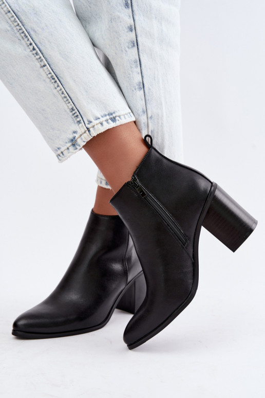 Women's warm ankle boots with insulation Sergio Leone BT-50-S in black color