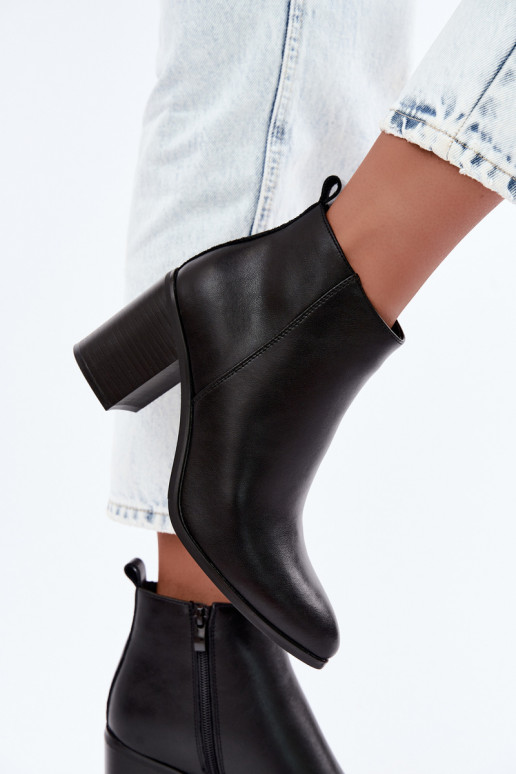 Women's warm ankle boots with insulation Sergio Leone BT-50-S in black color