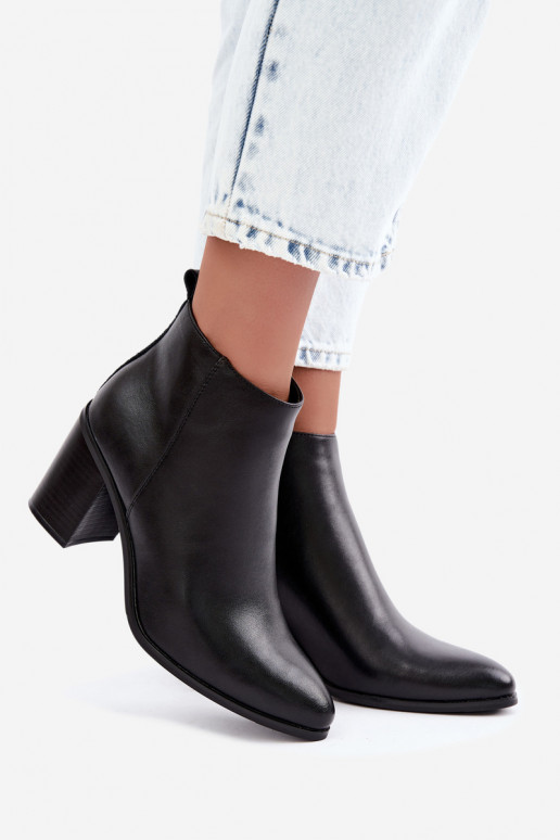 Women's warm ankle boots with insulation Sergio Leone BT-50-S in black color