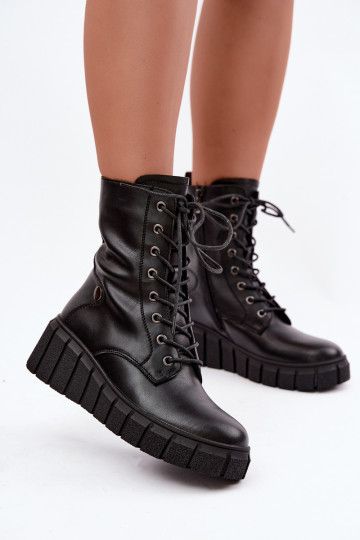 Women's warm platform ankle boots T.Sokolski AN Z26-160 in black color 2