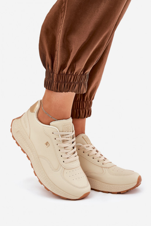 Lekkie Buty Sportowe Damskie Big Star RR274630 HI-POLY SYSTEM Beżowe