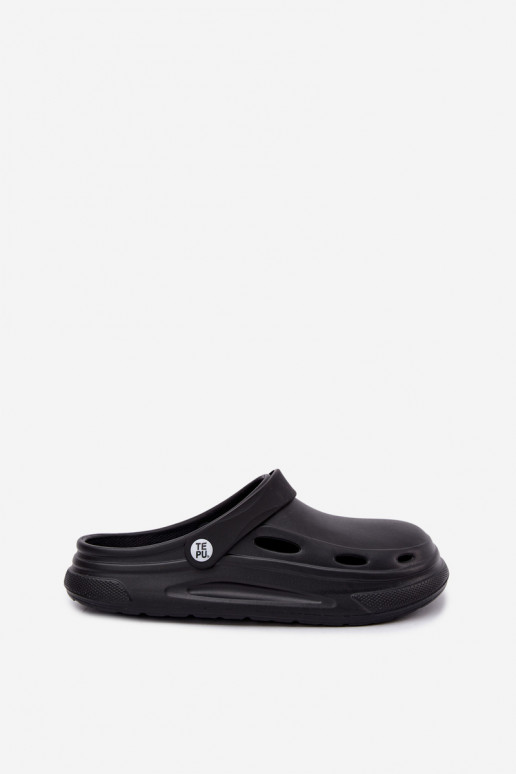 Black foam clogs for men Toren
