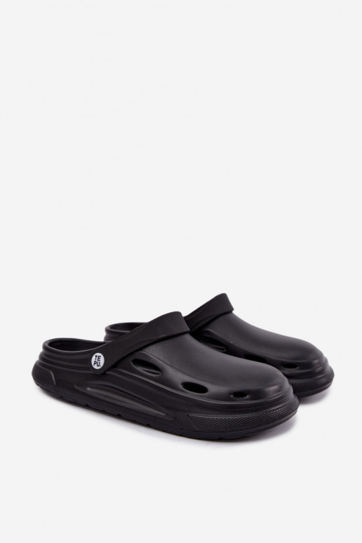 Black foam clogs for men Toren
