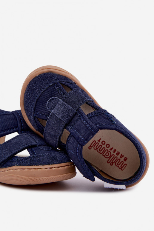 Vaikiškos šlepetės Barefoot Milami tamsiai mėlynos spalvos Lumi