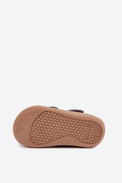 Children's slippers Barefoot Milami in gray Lumi