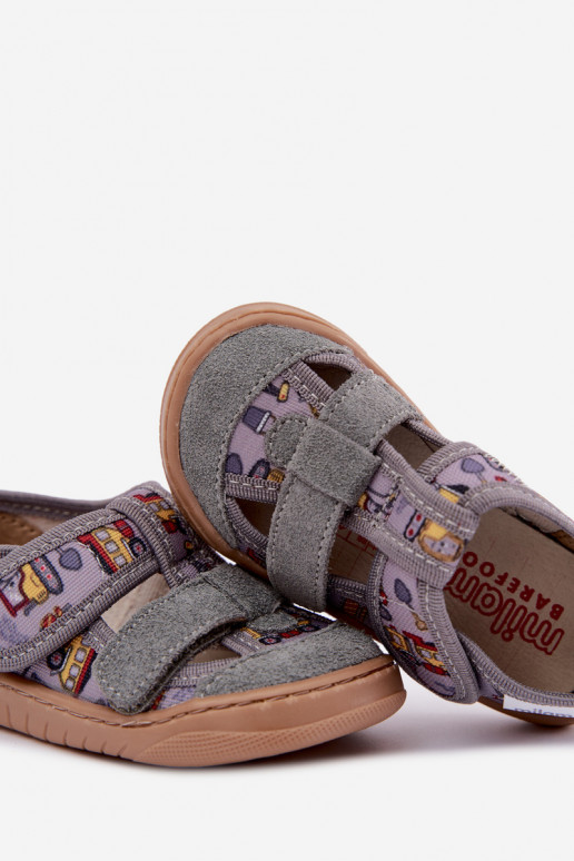 Vaikiškos šlepetės Barefoot Milami pilkos spalvos Lumi