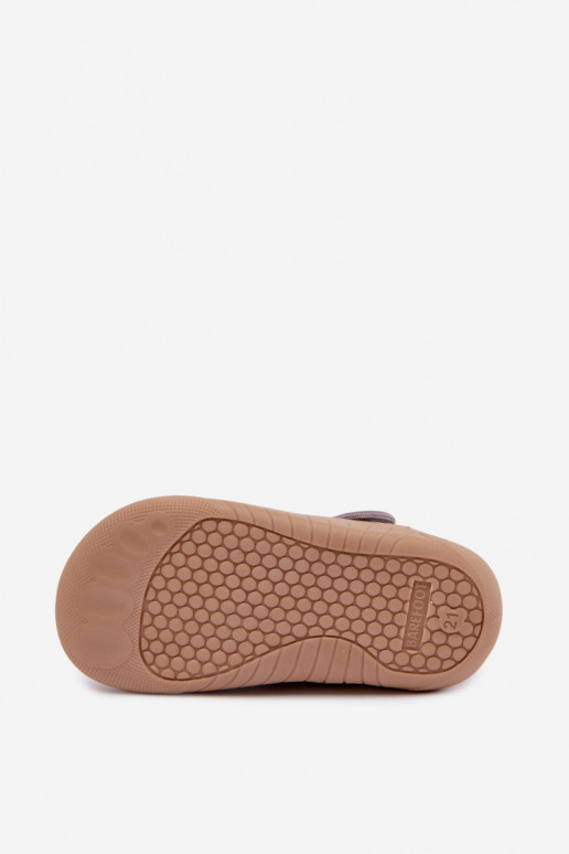 Children's slippers with sticky fasteners Milami gray Talirae