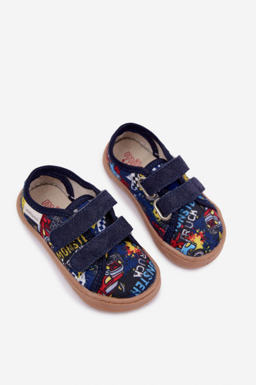 Boys' slippers Milami dark blue Saphira