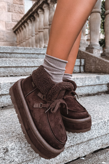snow boots with platform and insulation Big Star UU274214 chocolate color 2