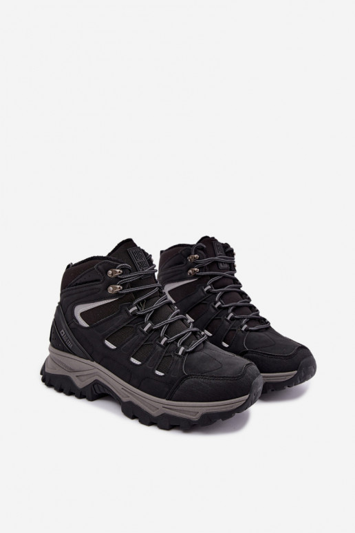 ocieplone buty trekkingowe dla mężczyzn Big Star UU174317 w kolorze czarnym