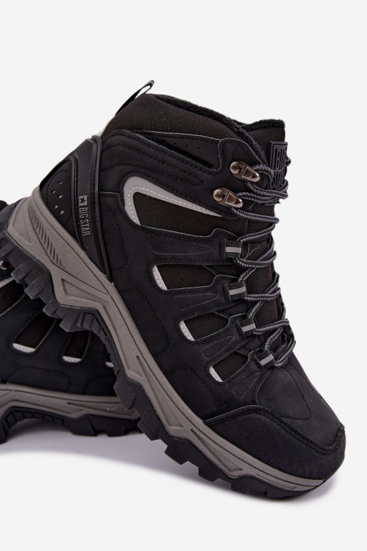 insulated hiking boots for men Big Star UU174317 black color