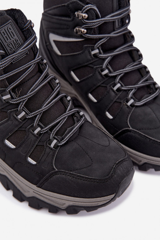 insulated hiking boots for men Big Star UU174317 black color