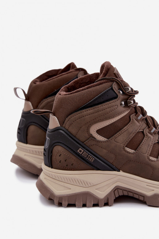 insulated hiking boots for men Big Star UU174316 brown color