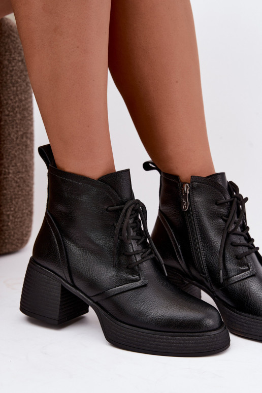 women's insulated ankle boots D&A CR62-3368 in black