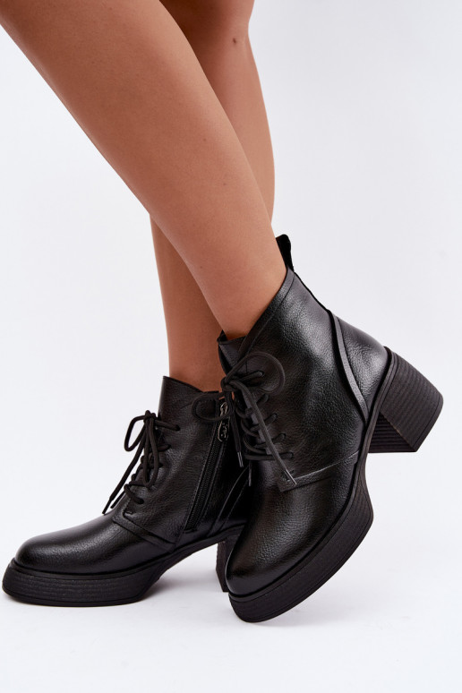 women's insulated ankle boots D&A CR62-3368 in black