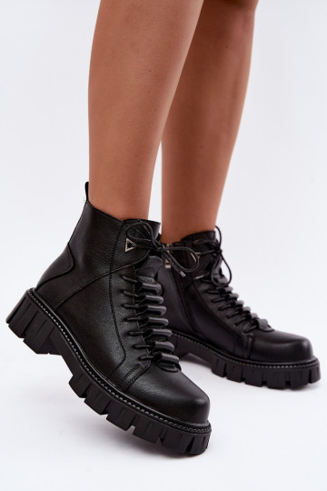 women's ankle boots with platform D&A JC62-1044 in black 2