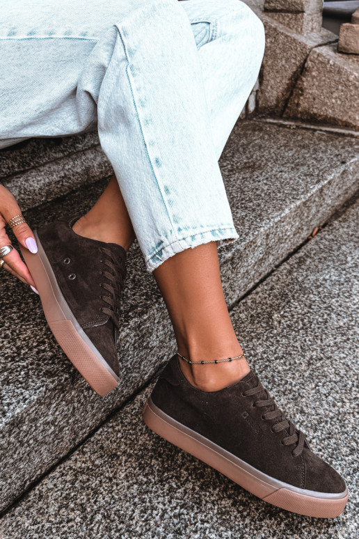 Women's sneakers Big Star UU274243 chocolate color
