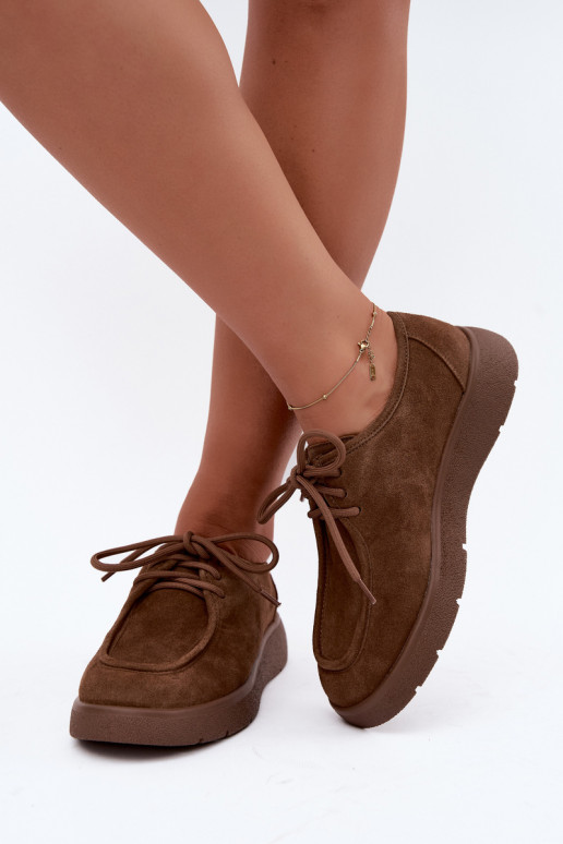 Women's faux suede shoes Tai turiciejka K7189-04 in sand